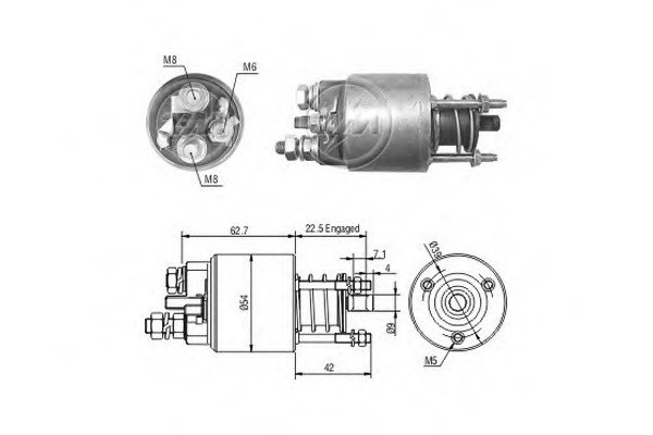 Втягивающее реле стартера MAGNETI MARELLI  234733 артикул ZM4395