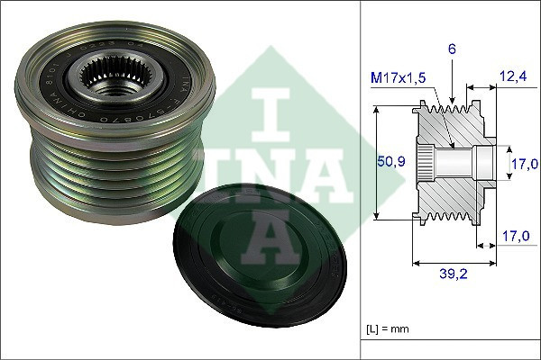 Шкивы генератора MITSUBISHI  333704 артикул afp5032ina