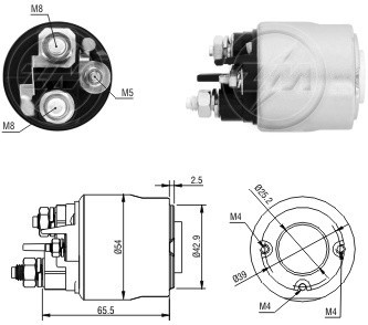 Втягивающее реле стартера VALEO  235106 артикул ss3014